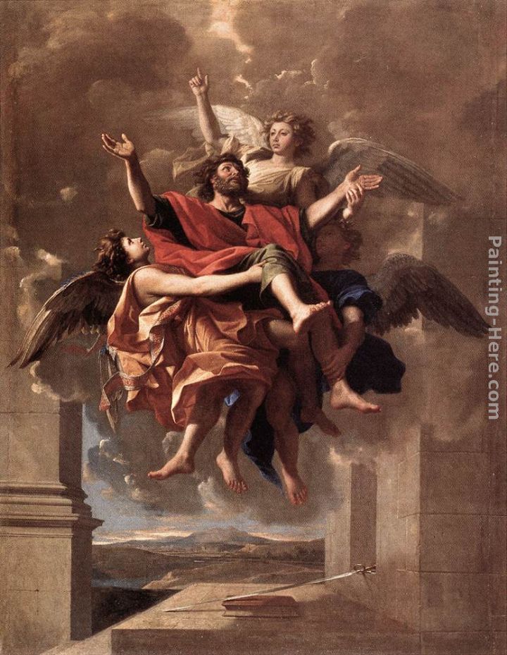 The Ecstasy of St Paul painting - Nicolas Poussin The Ecstasy of St Paul art painting